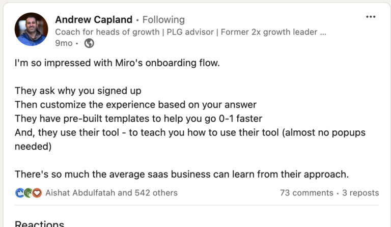 LinkedIn Post Template - Andrew Capland